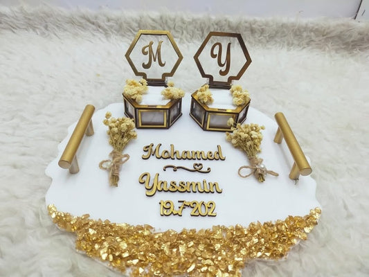 صينية شبكة فاخرة بتصميم سداسي وأنيق