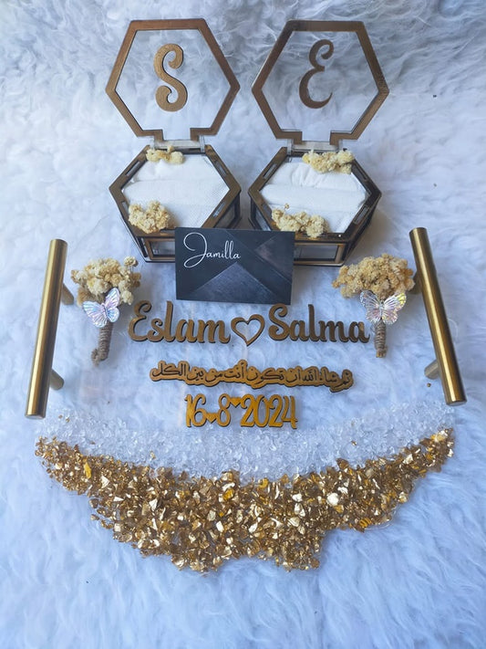 صينية شبكة فاخرة بتصميم سداسي وأنيق